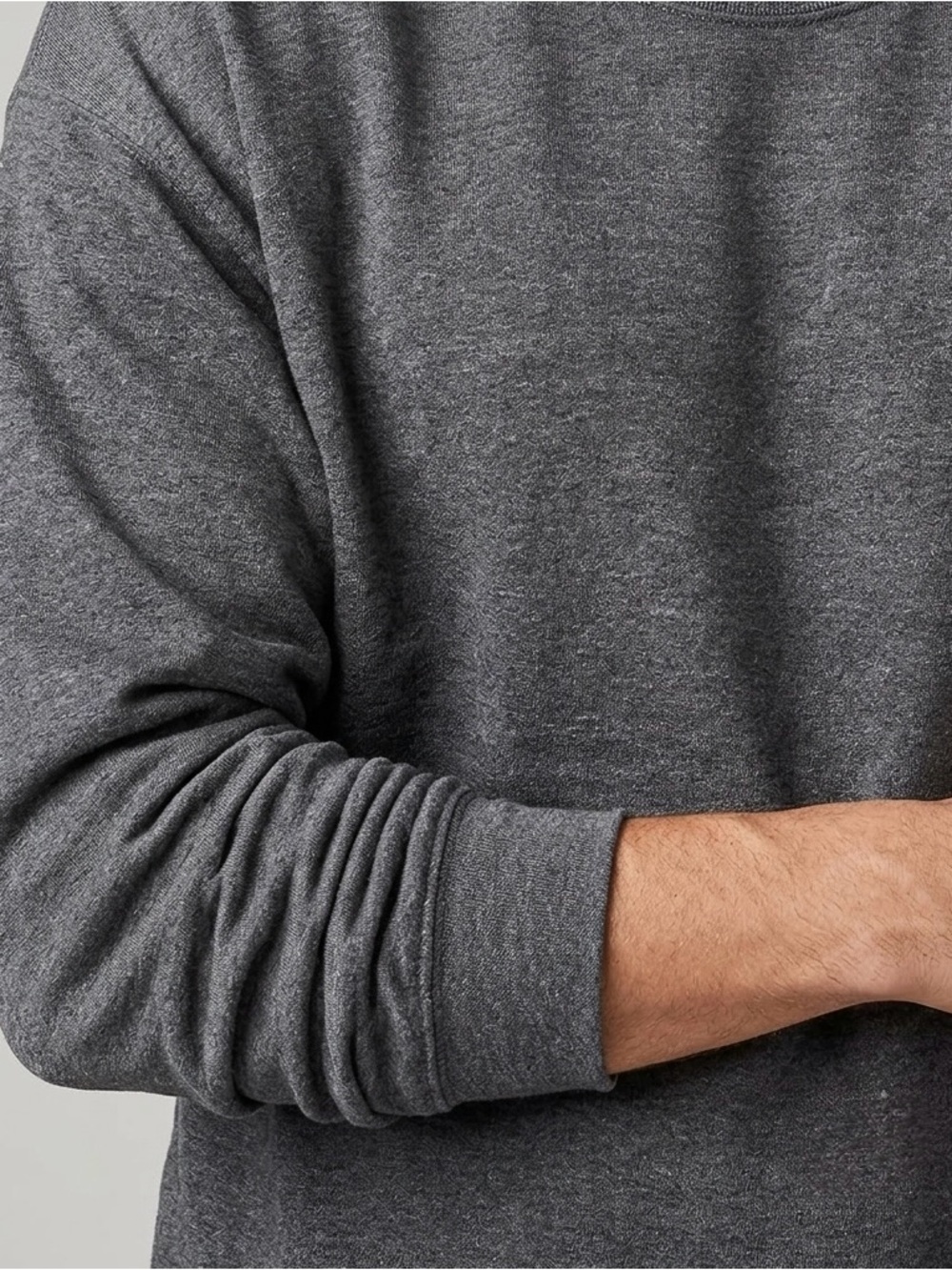 Men's Charcoal Gray Crewneck Sweater